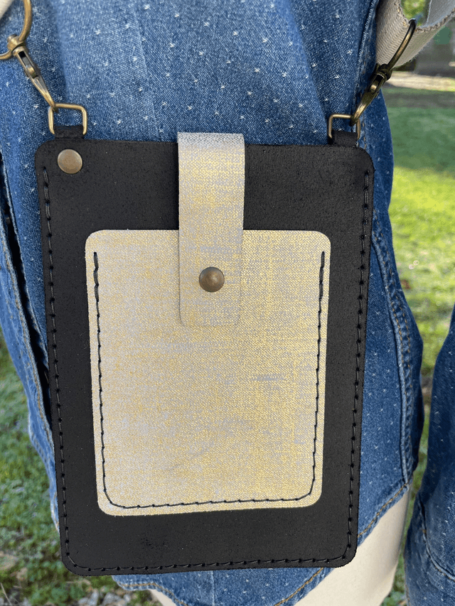 Sac bandoulière noir/doré