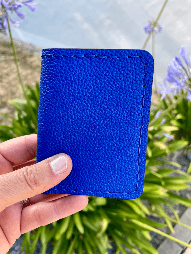 Porte-cartes bleu roi/noir