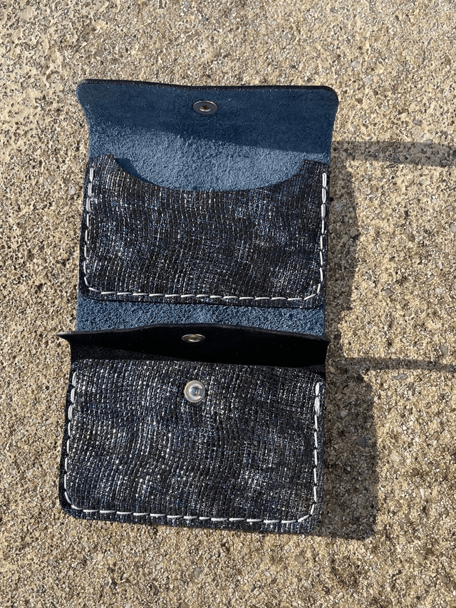 Porte-cartes/porte-monnaie bleu fantaisie