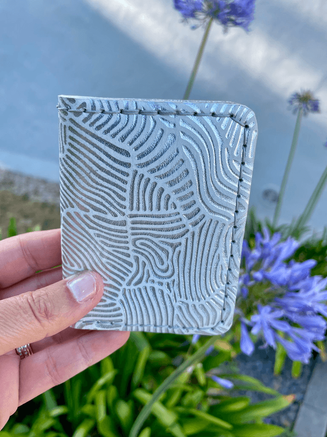Porte-cartes argent/blanc