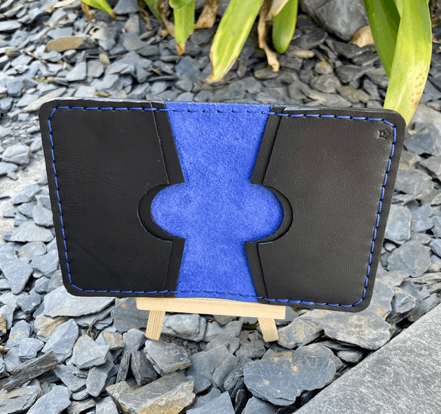 Porte-cartes bleu roi/noir