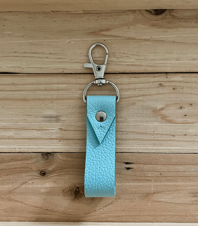 Porte-clefs vert d'eau
