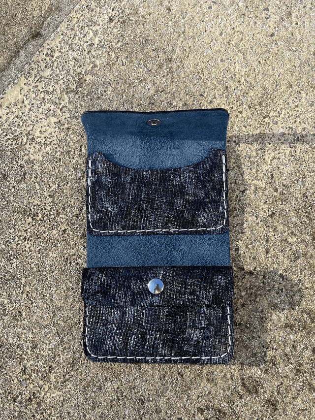 Porte-cartes/porte-monnaie bleu fantaisie