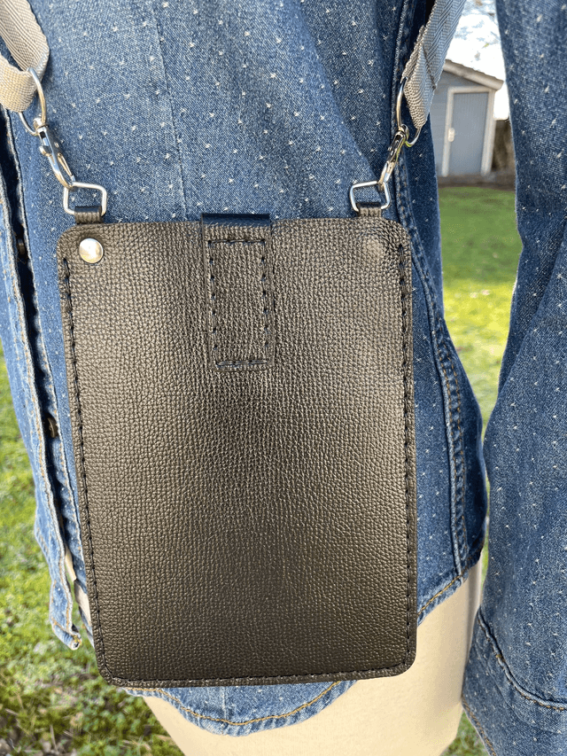Sac bandoulière gris chevron/noir