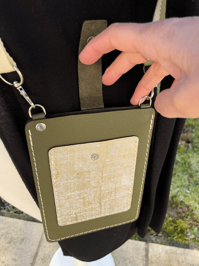 Sac bandoulière kaki/doré