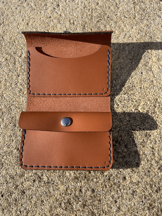 Porte-cartes/porte-monnaie marron