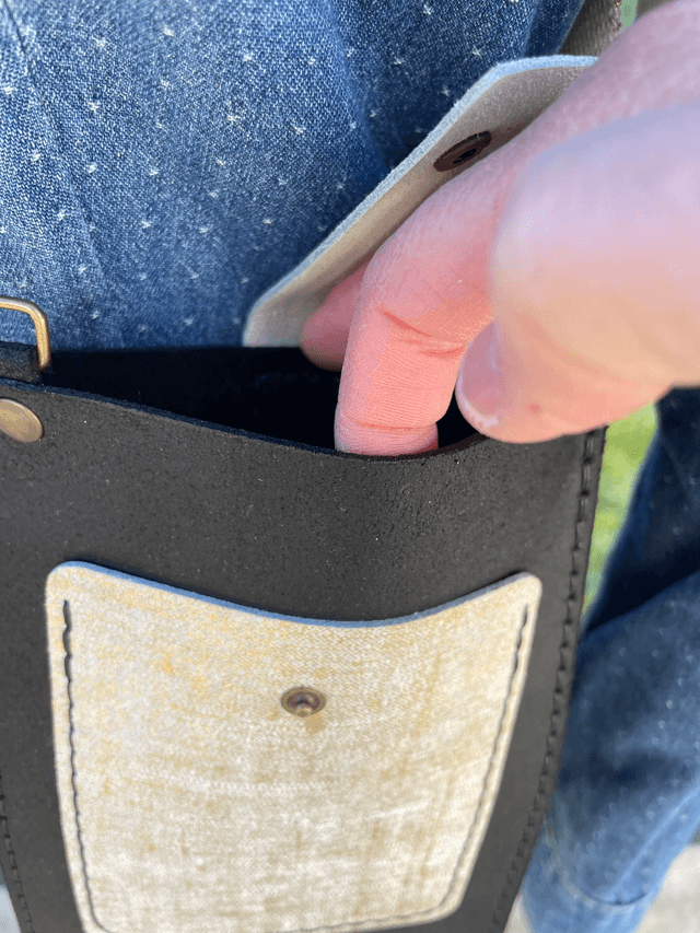Sac bandoulière noir/doré