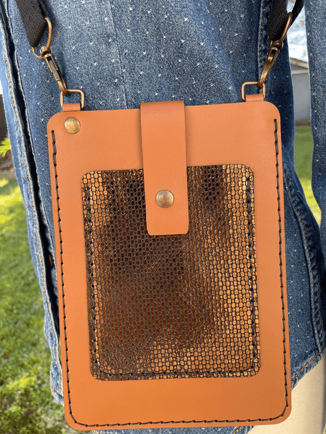 Sac bandoulière marron/noir