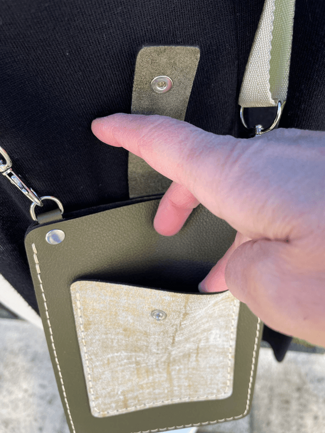 Sac bandoulière kaki/doré