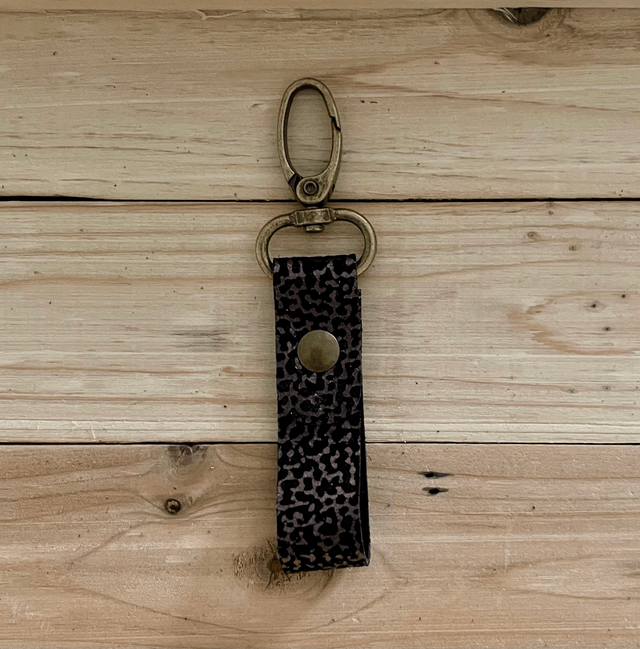 Porte-clefs noir/marron
