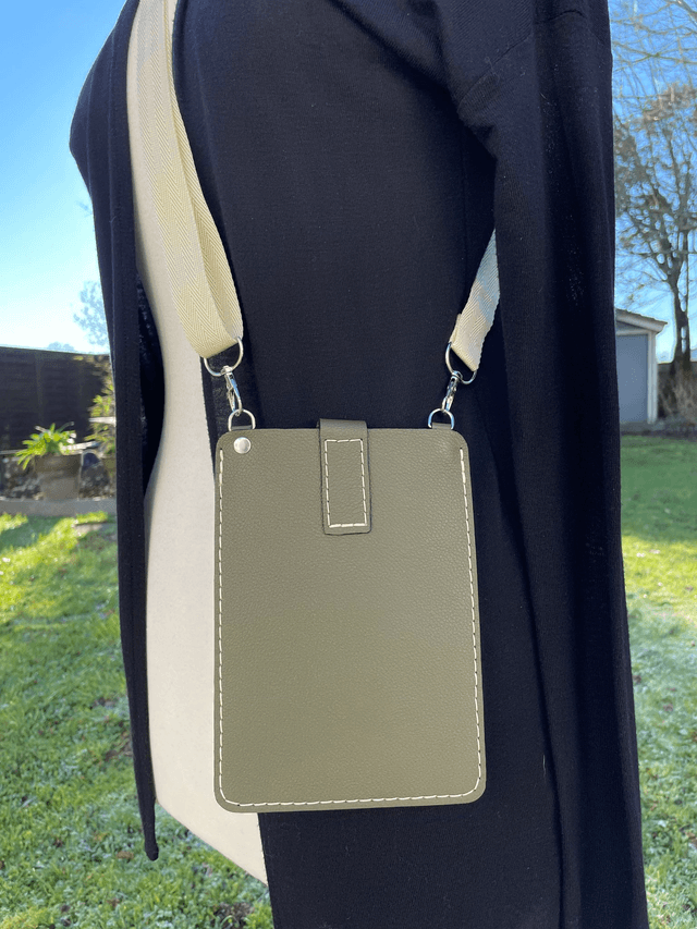 Sac bandoulière kaki/doré