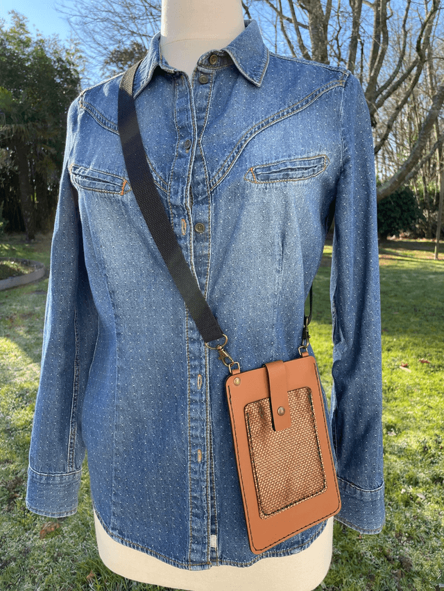 Sac bandoulière marron/noir