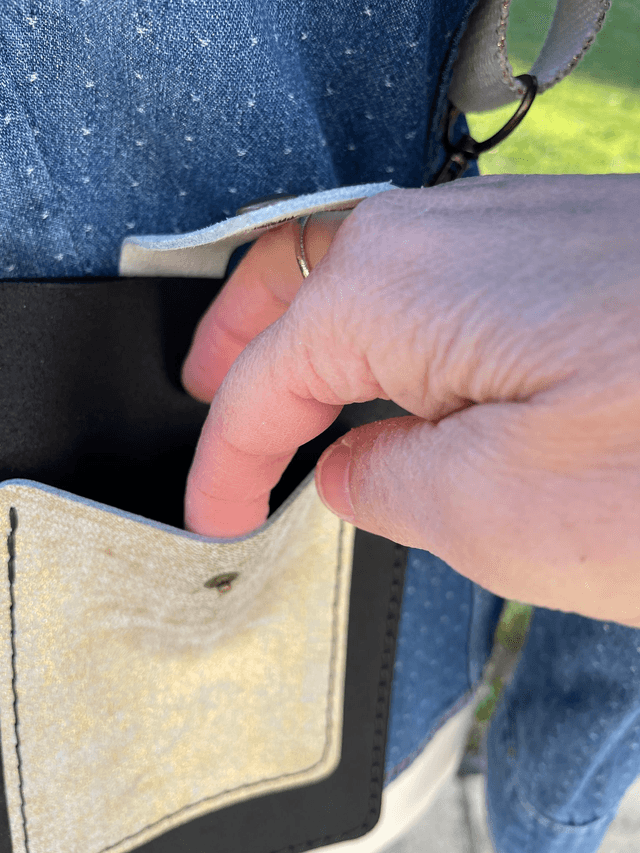 Sac bandoulière noir/doré