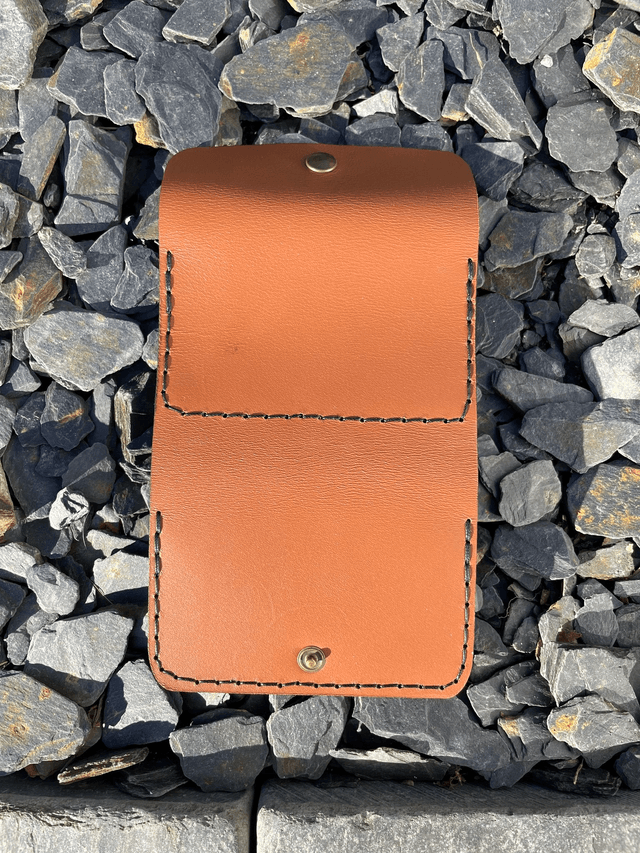 Porte-cartes/porte-monnaie marron avec motif brillant