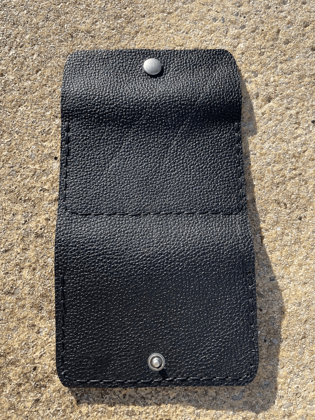 Porte-cartes/porte-monnaie noir et bleu pailleté