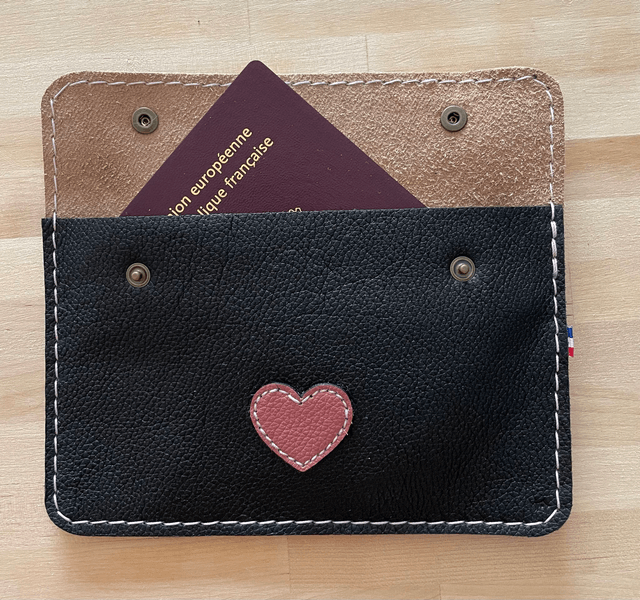 Pochette pour papiers administratifs (carte d'identité, permis de conduire, passeport ou autres documents)