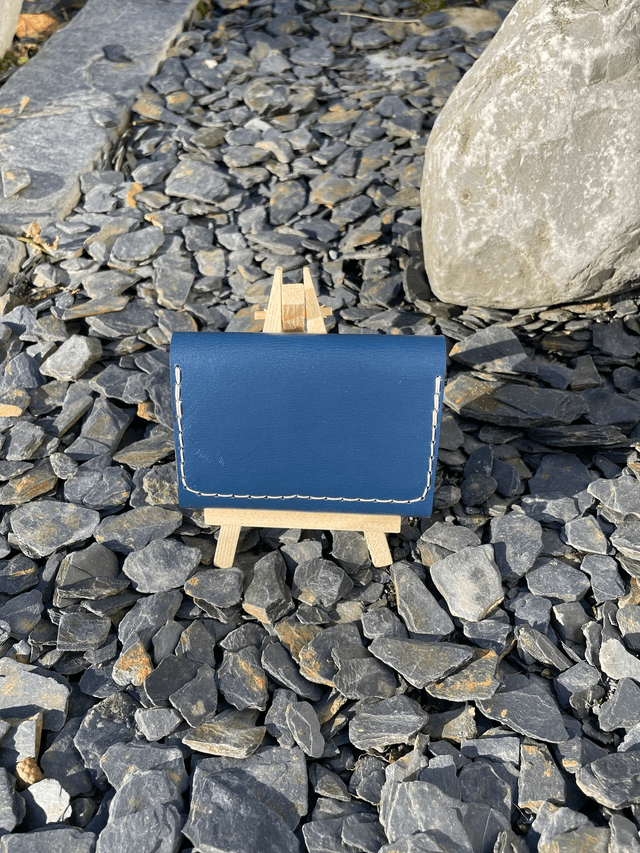 Porte-cartes/porte-monnaie bleu fantaisie