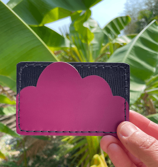 Porte-cartes Cloud fuchsia/bleu nuit