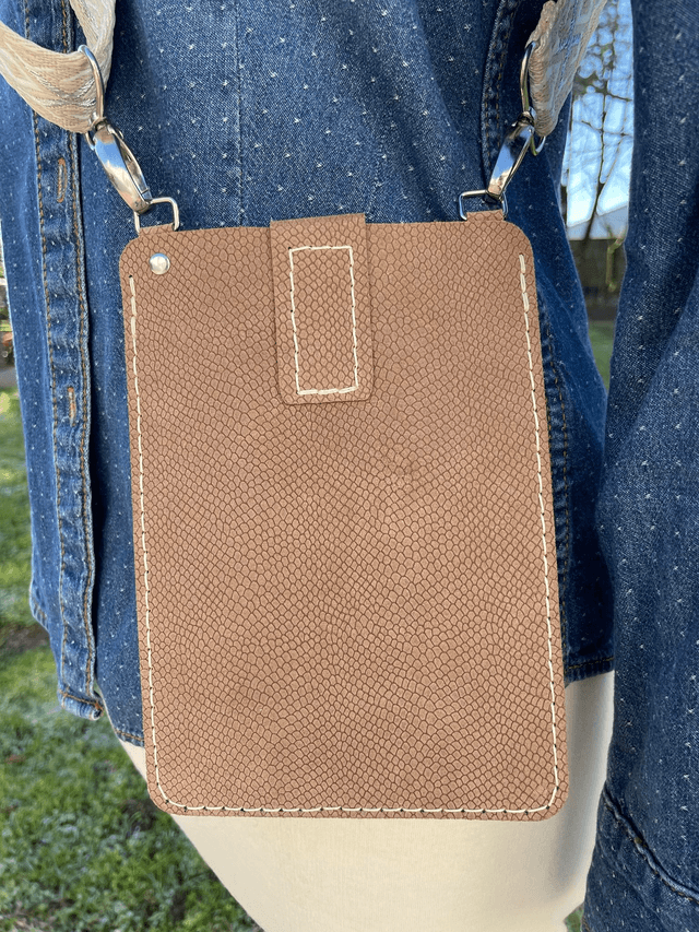 Sac bandoulière serpent marron clair