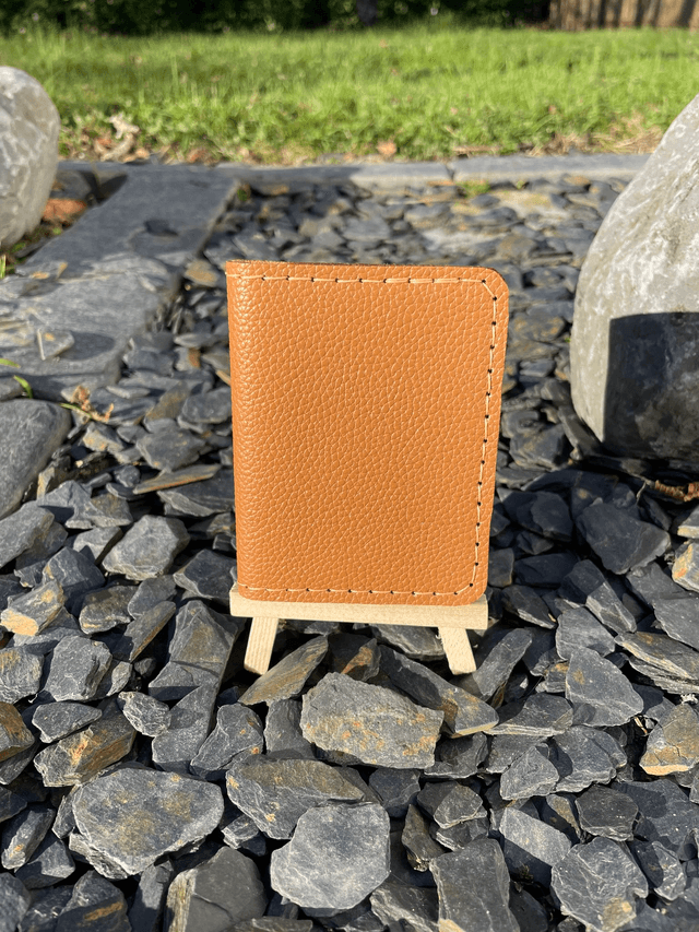 Porte-cartes double camel/brique